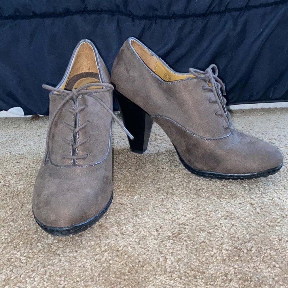 Heeled Suede Ankle Boots